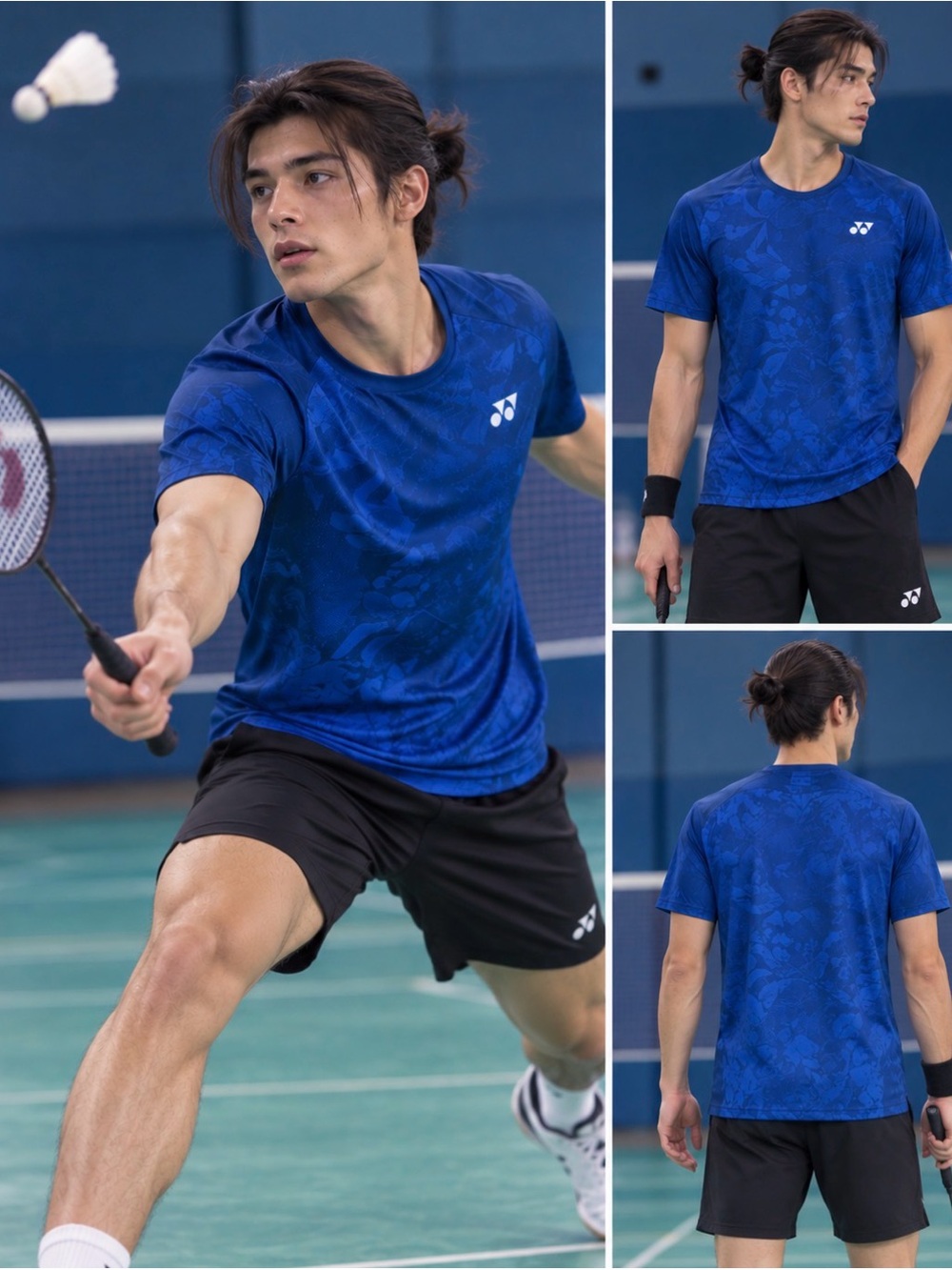 YONEX Blue Performance Jersey Crew Neck with excellent condition